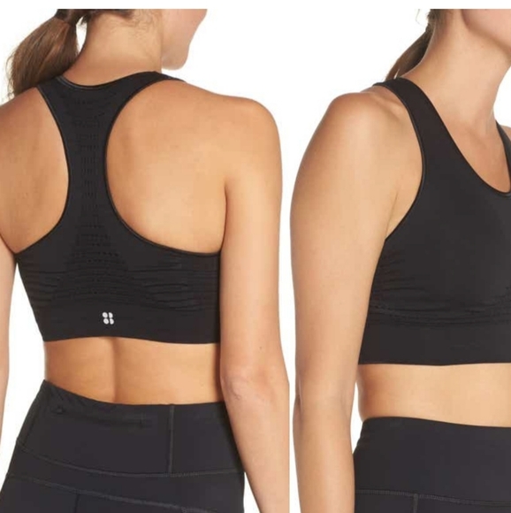 NWOT Sweaty Betty Stamina Sports Bra Black Sz US M (8-10) - Picture 2 of 9
